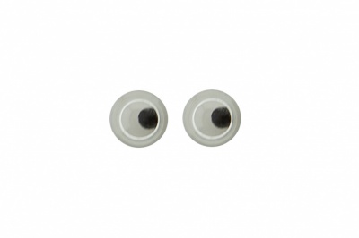 Глазки для игрушек, круглые, с бегающими зрачками, 3 мм/упак.100+/-5 шт, цв. -черно-белые - купить в Рубцовске. Цена: 25.40 руб.