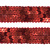 Тесьма с пайетками 3, шир. 20 мм/уп. 25+/-1 м, цвет красный - купить в Рубцовске. Цена: 778.19 руб.