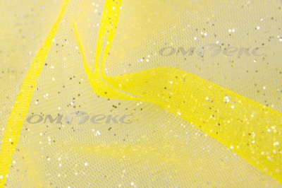 Сетка Глиттер, 40 гр/м2, шир.160см, цвет жёлтый - купить в Рубцовске. Цена 163.01 руб.
