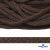 Шнур плетеный d-6 мм, 70% хлопок 30% полиэстер, уп.90+/-1 м, цв.1073-т.коричневый - купить в Рубцовске. Цена: 594 руб.