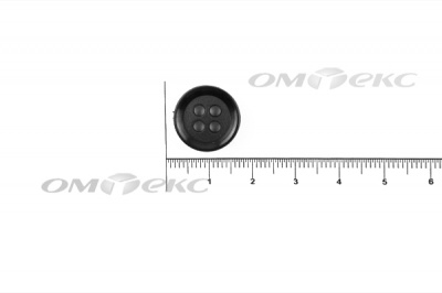 51400/15 мм (4 пр) черные пуговицы - купить в Рубцовске. Цена: 0.67 руб.