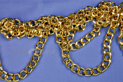 Цепь металл декоративная №11 (17*13) золото (10+/-1 м)  - купить в Рубцовске. Цена: 1 341.87 руб.
