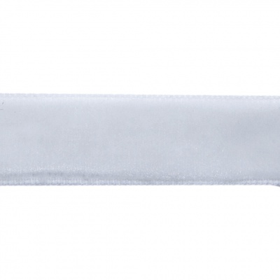 Лента бархатная нейлон, шир.12 мм, (упак. 45,7м), цв.01-белый - купить в Рубцовске. Цена: 457.61 руб.