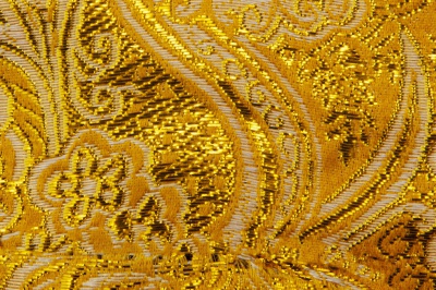 Ткань костюмная жаккард №12, 140 гр/м2, шир.150см, цвет жёлтый - купить в Рубцовске. Цена 383.29 руб.