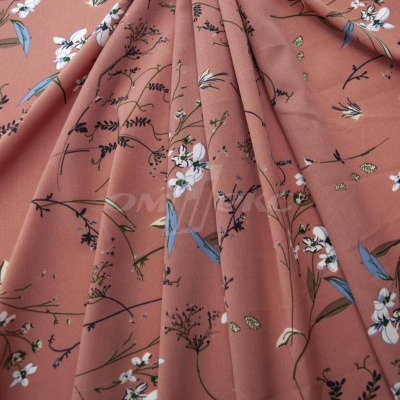 Плательная ткань "Фламенко" 2.1, 80 гр/м2, шир.150 см, принт растительный - купить в Рубцовске. Цена 311.05 руб.