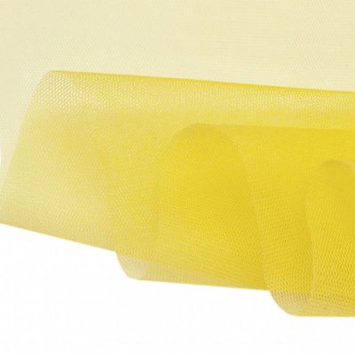 Фатин жесткий 16-68, 22 гр/м2, шир.180см, цвет жёлтый - купить в Рубцовске. Цена 89.29 руб.