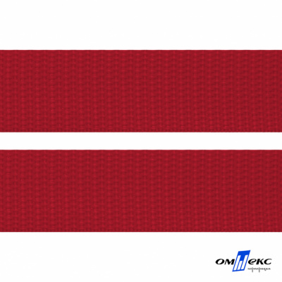 Красный- цв.171 -Текстильная лента-стропа 550 гр/м2 ,100% пэ шир.20 мм (боб.50+/-1 м) - купить в Рубцовске. Цена: 318.85 руб.