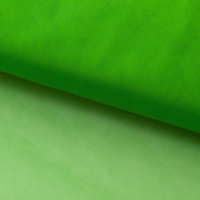 Фатин матовый 16-146, 12 гр/м2, шир.300см, цвет зелёный - купить в Рубцовске. Цена 112.70 руб.