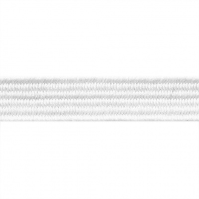 Резиновые нити с текстильным покрытием, шир. 6 мм (182 м/уп), цв.-белый - купить в Рубцовске. Цена: 705.59 руб.