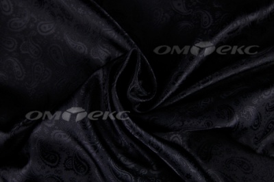 Ткань подкладочная жаккард Р14098, чёрный, 85 г/м2, шир. 150 см, 230T - купить в Рубцовске. Цена 166.45 руб.