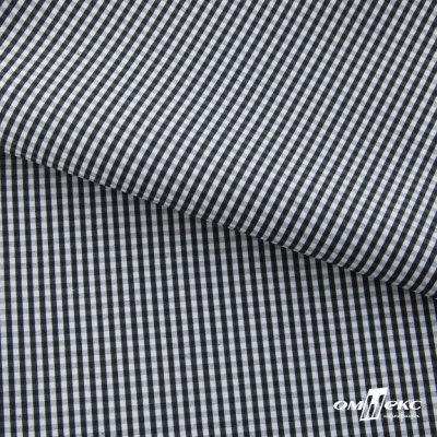 Ткань сорочечная Клетка Виши, 115 г/м2, 58% пэ,42% хл, шир.150 см, цв.6-черный, (арт.111) - купить в Рубцовске. Цена 306.69 руб.