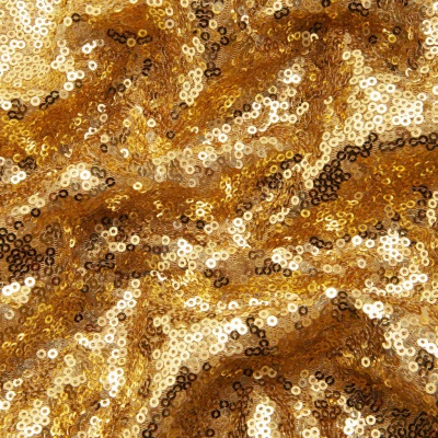 Сетка с пайетками №3, 188 гр/м2, шир.140см, цвет золотой - купить в Рубцовске. Цена 454.12 руб.