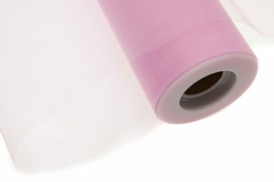 Фатин в шпульках 16-14, 10 гр/м2, шир. 15 см (в нам. 25+/-1 м), цвет розовый - купить в Рубцовске. Цена: 100.69 руб.