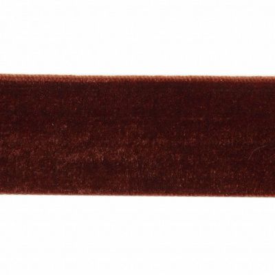 Лента бархатная нейлон, шир.25 мм, (упак. 45,7м), цв.120-шоколад - купить в Рубцовске. Цена: 981.09 руб.