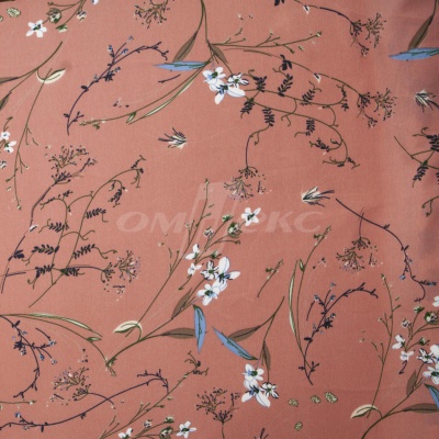 Плательная ткань "Фламенко" 2.1, 80 гр/м2, шир.150 см, принт растительный - купить в Рубцовске. Цена 311.05 руб.