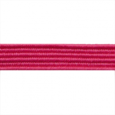 Резиновые нити с текстильным покрытием, шир. 6 мм ( упак.30 м/уп), цв.- 84-фуксия - купить в Рубцовске. Цена: 155.22 руб.