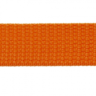 Стропа текстильная, шир. 25 мм (в нам. 50+/-1 ярд), цвет оранжевый - купить в Рубцовске. Цена: 409.94 руб.