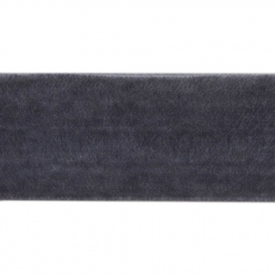 Лента бархатная нейлон, шир.25 мм, (упак. 45,7м), цв.189-т.серый - купить в Рубцовске. Цена: 981.09 руб.