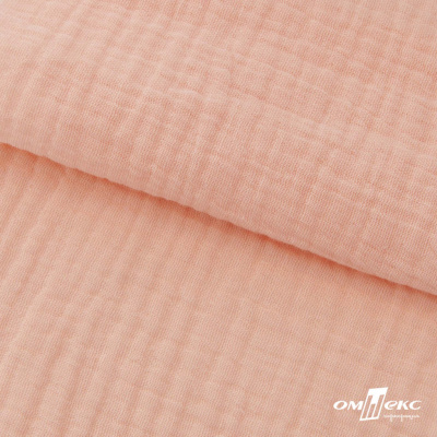Ткань Муслин, 100% хлопок, 125 гр/м2, шир. 140 см #201 цв.(18)-розовый персик - купить в Рубцовске. Цена 464.97 руб.