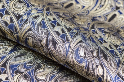 Ткань костюмная жаккард, 135 гр/м2, шир.150см, цвет синий№18 - купить в Рубцовске. Цена 441.95 руб.