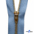 Молнии джинсовые металл т-5, 18 см латунь (YG), цв.-деним (231) - купить в Рубцовске. Цена: 22.80 руб.