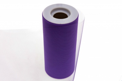 Фатин в шпульках 16-85, 10 гр/м2, шир. 15 см (в нам. 25+/-1 м), цвет фиолетовый - купить в Рубцовске. Цена: 100.69 руб.