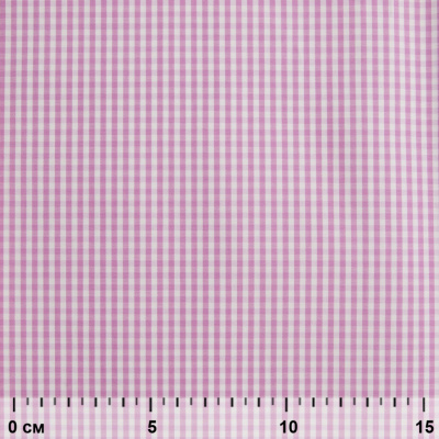 Ткань сорочечная Клетка Виши, 115 г/м2, 58% пэ,42% хл, шир.150 см, цв.1-розовый, (арт.111) - купить в Рубцовске. Цена 306.69 руб.