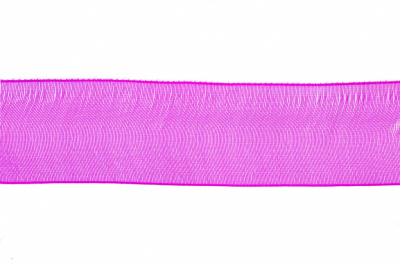 Лента органза 1015, шир. 10 мм/уп. 22,8+/-0,5 м, цвет ярк.розовый - купить в Рубцовске. Цена: 38.39 руб.