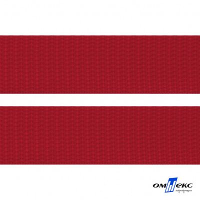 Красный - цв.171- Текстильная лента-стропа 550 гр/м2 ,100% пэ шир.50 мм (боб.50+/-1 м) - купить в Рубцовске. Цена: 797.67 руб.