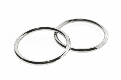 Кольцо металлическое №40 мм, цв.-никель - купить в Рубцовске. Цена: 4.45 руб.