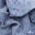 Ткань Муслин принт, 100% хлопок, 125 гр/м2, шир. 140 см, #2308 цв. 69 серо-голубой с цветком - купить в Рубцовске. Цена 413.11 руб.