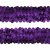 Тесьма с пайетками 12, шир. 30 мм/уп. 25+/-1 м, цвет фиолет - купить в Рубцовске. Цена: 1 098.48 руб.