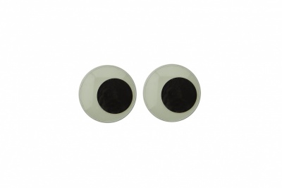 Глазки для игрушек, круглые, с бегающими зрачками, 8 мм/упак.50+/-2 шт, цв. -черно-белые - купить в Рубцовске. Цена: 15.88 руб.