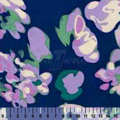 Штапель принт (100% вискоза) D4,C3, 110 гр/м2, шир.140см, принт цветы/василёк - купить в Рубцовске. Цена 343 руб.