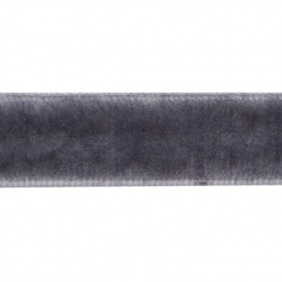 Лента бархатная нейлон, шир.12 мм, (упак. 45,7м), цв.189-т.серый - купить в Рубцовске. Цена: 457.61 руб.