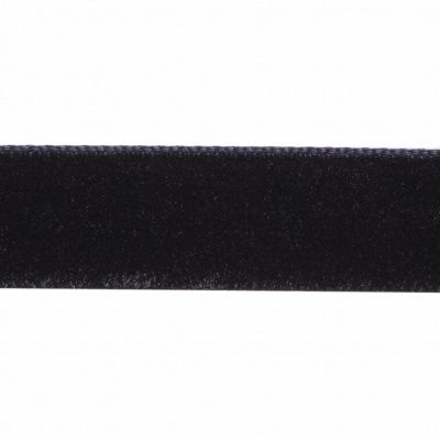 Лента бархатная нейлон, шир.12 мм, (упак. 45,7м), цв.03-черный - купить в Рубцовске. Цена: 448.27 руб.