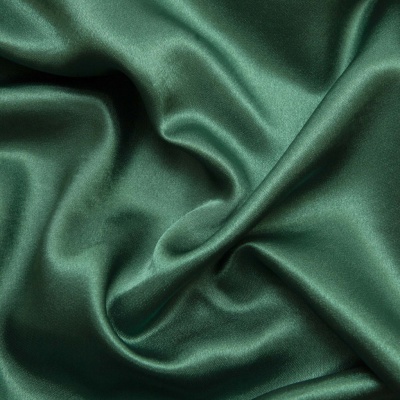 Поли креп-сатин 19-5420, 125 (+/-5) гр/м2, шир.150см, цвет зелёный - купить в Рубцовске. Цена 155.57 руб.