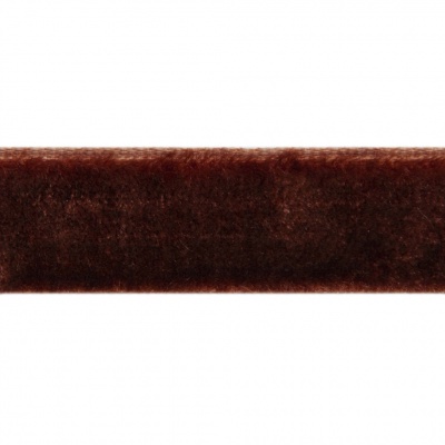 Лента бархатная нейлон, шир.12 мм, (упак. 45,7м), цв.120-шоколад - купить в Рубцовске. Цена: 392 руб.